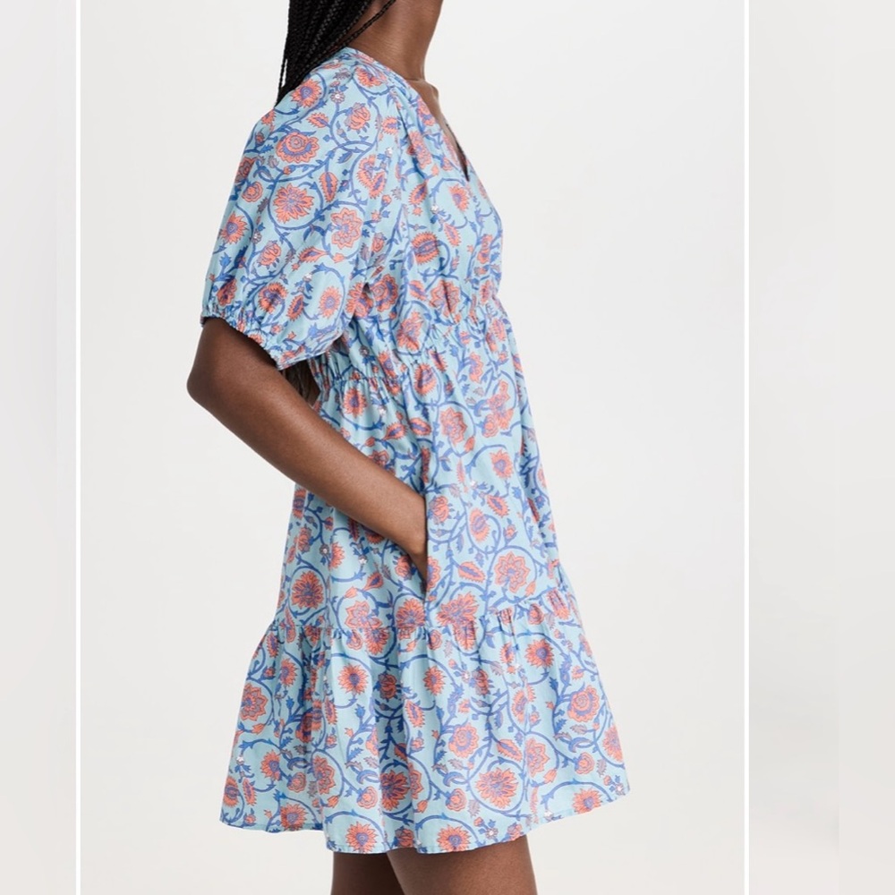 Sundry Blue and Pink Floral Mini Dress - Picture 3 of 12